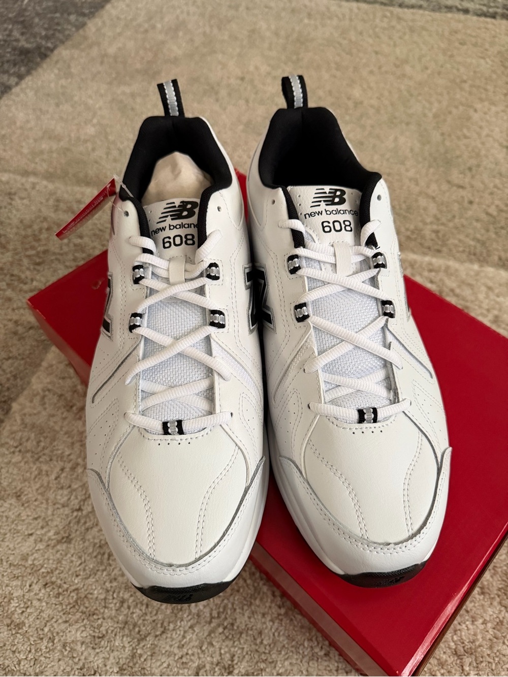 NWT New Balance 608v5 Men’s Training Shoes White/Black Size 13 - Picture 2 of 6